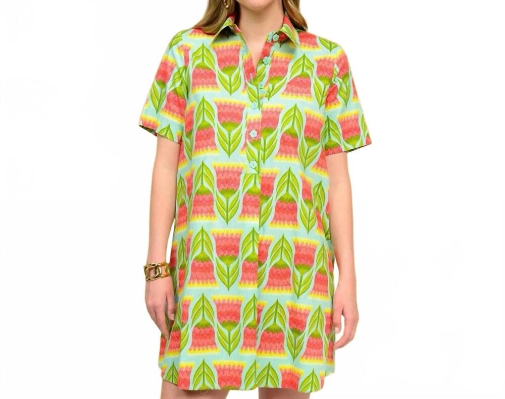 NEW UNCLE FRANK the tulip tango swing dress in aqua